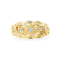 Gold Floral Diamond Band
