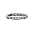 Black Rhodium Green Diamond Band