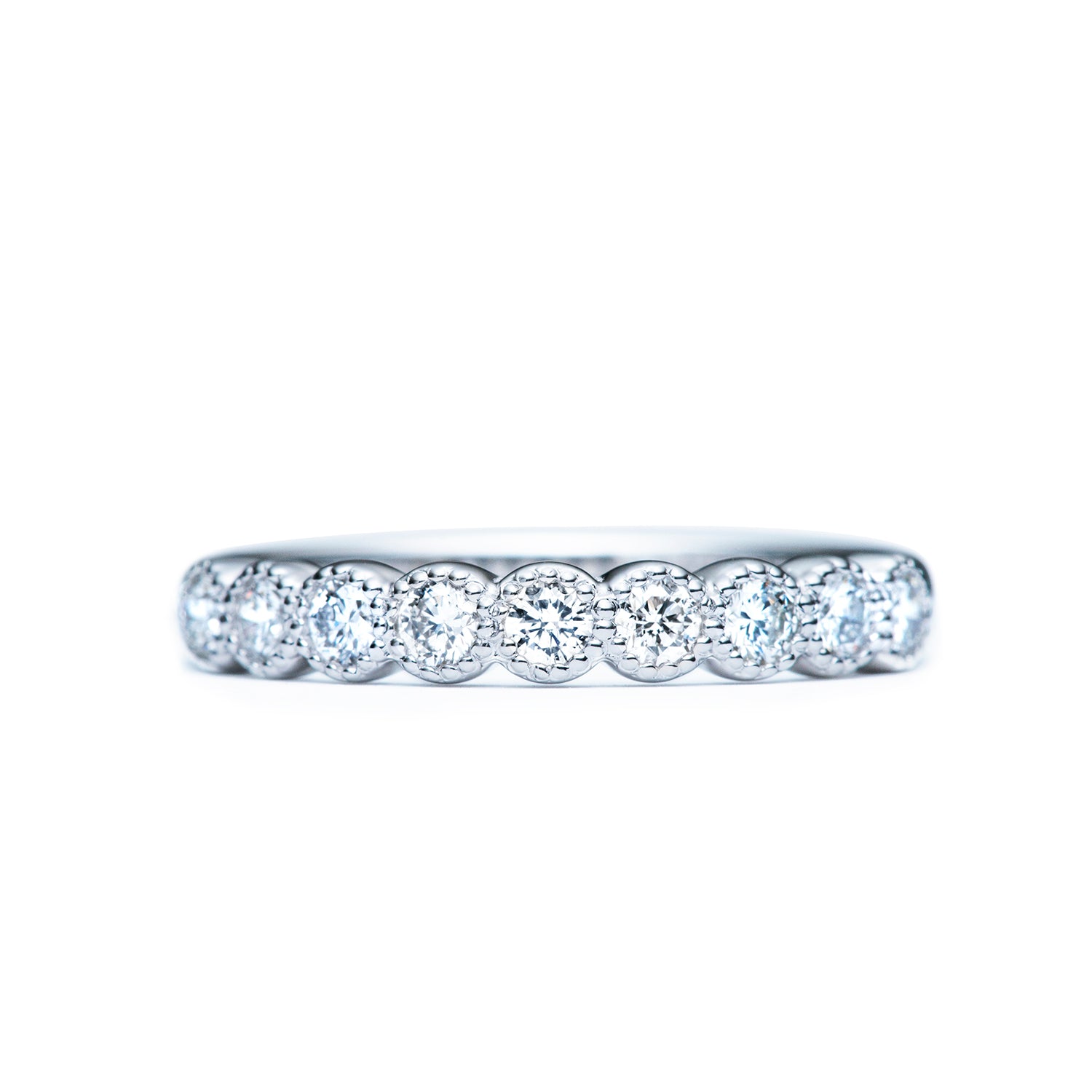 Beaded Bezel Diamond Band