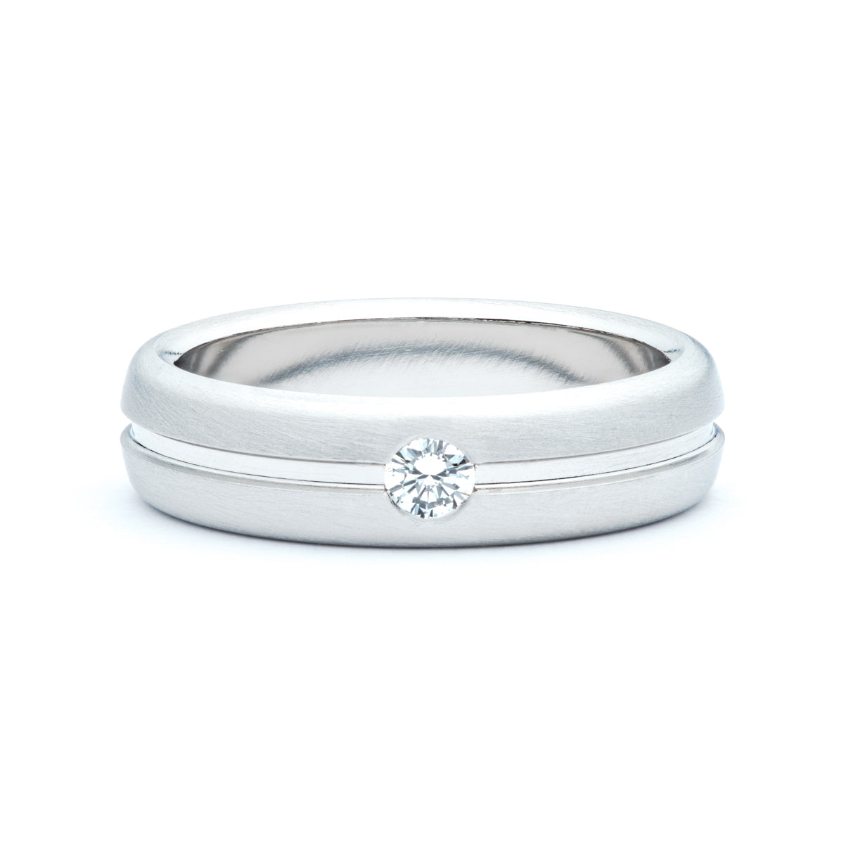 Brushed Men's Diamond Band