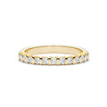 Yellow Gold Tab Set Diamond Band