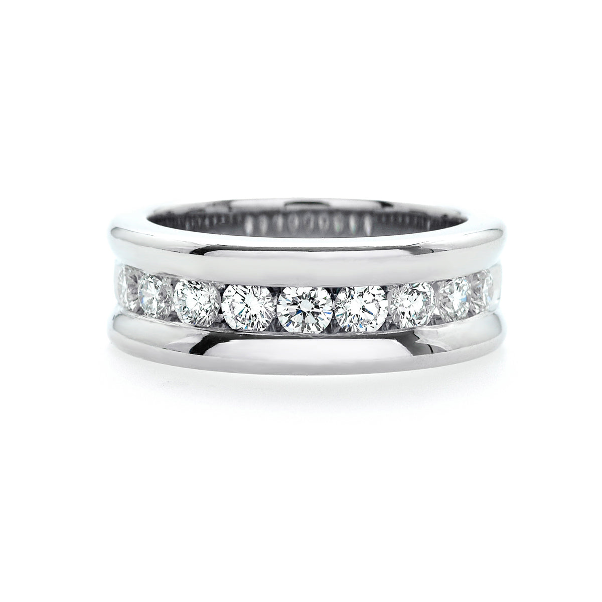 Large Channel Set Diamond Band