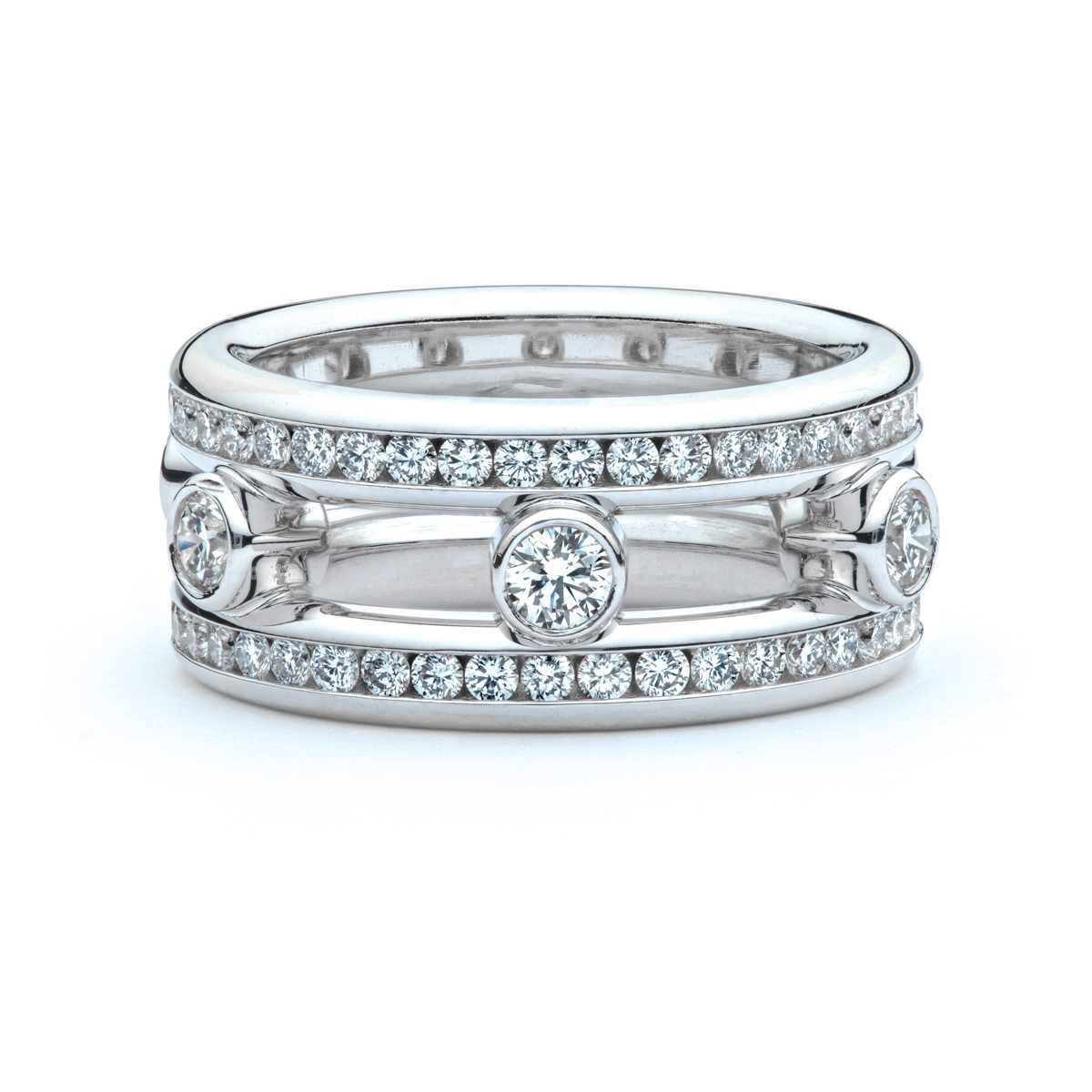 Double Row Diamond Band
