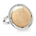 Brushed Rose Gold Diamond Ring
