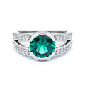 Green Tourmaline Diamond Ring