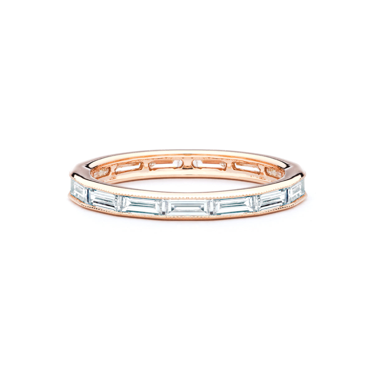 Rose Gold Baguette Diamond Eternity Band