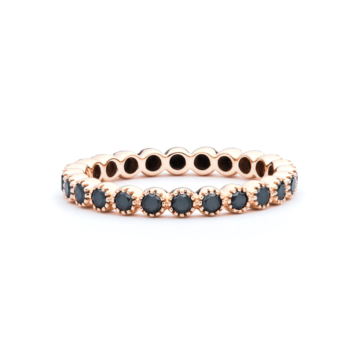 Rose Gold Black Diamond Band