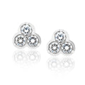 White Gold Diamond Trefoil Earrings