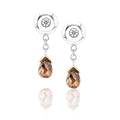 Fancy Cognac Diamond Drop Earrings