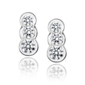 White Gold Bezel Set Diamond Earrings