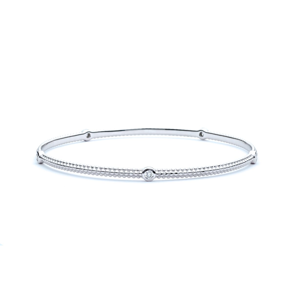 White Gold Diamond Bangle