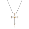 Custom Rose Cut Diamond Cross Pendant