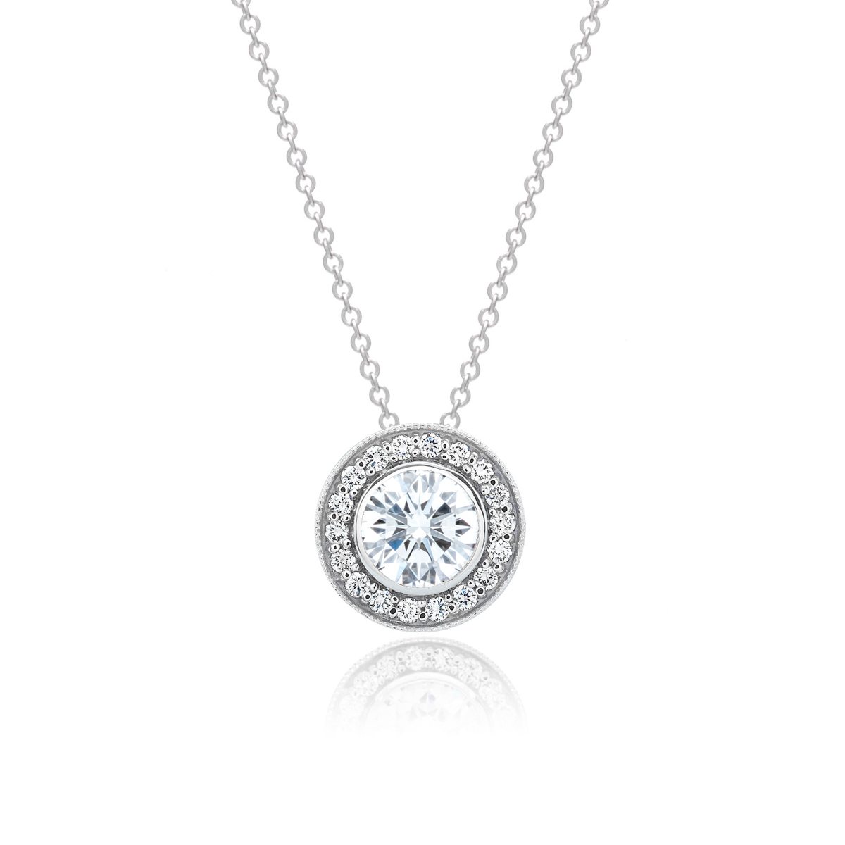 Large Bead Set Diamond Pendant