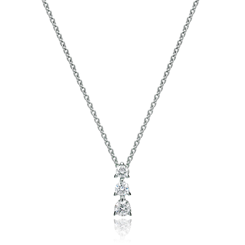 Yellow Gold Three Diamond Pendant