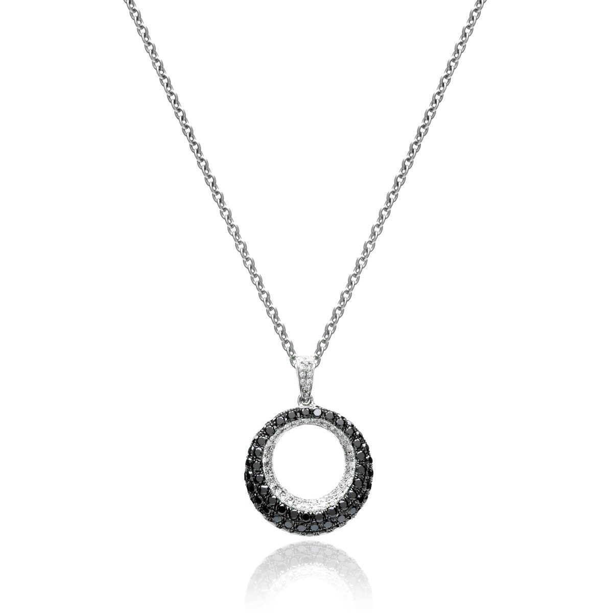 Black Diamond Circle Pendant