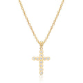 Bezel Set Diamond Cross Pendant