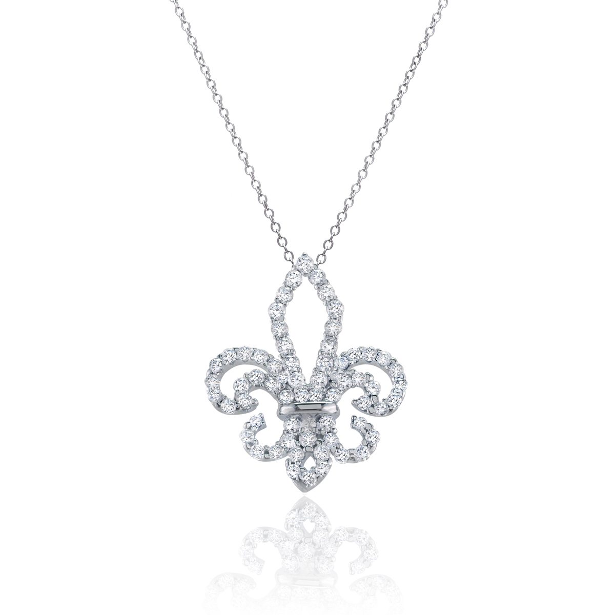 Fleur De Lis Diamond Pendant