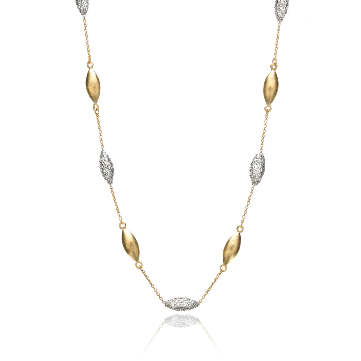 Diamond Pavé Section Necklace