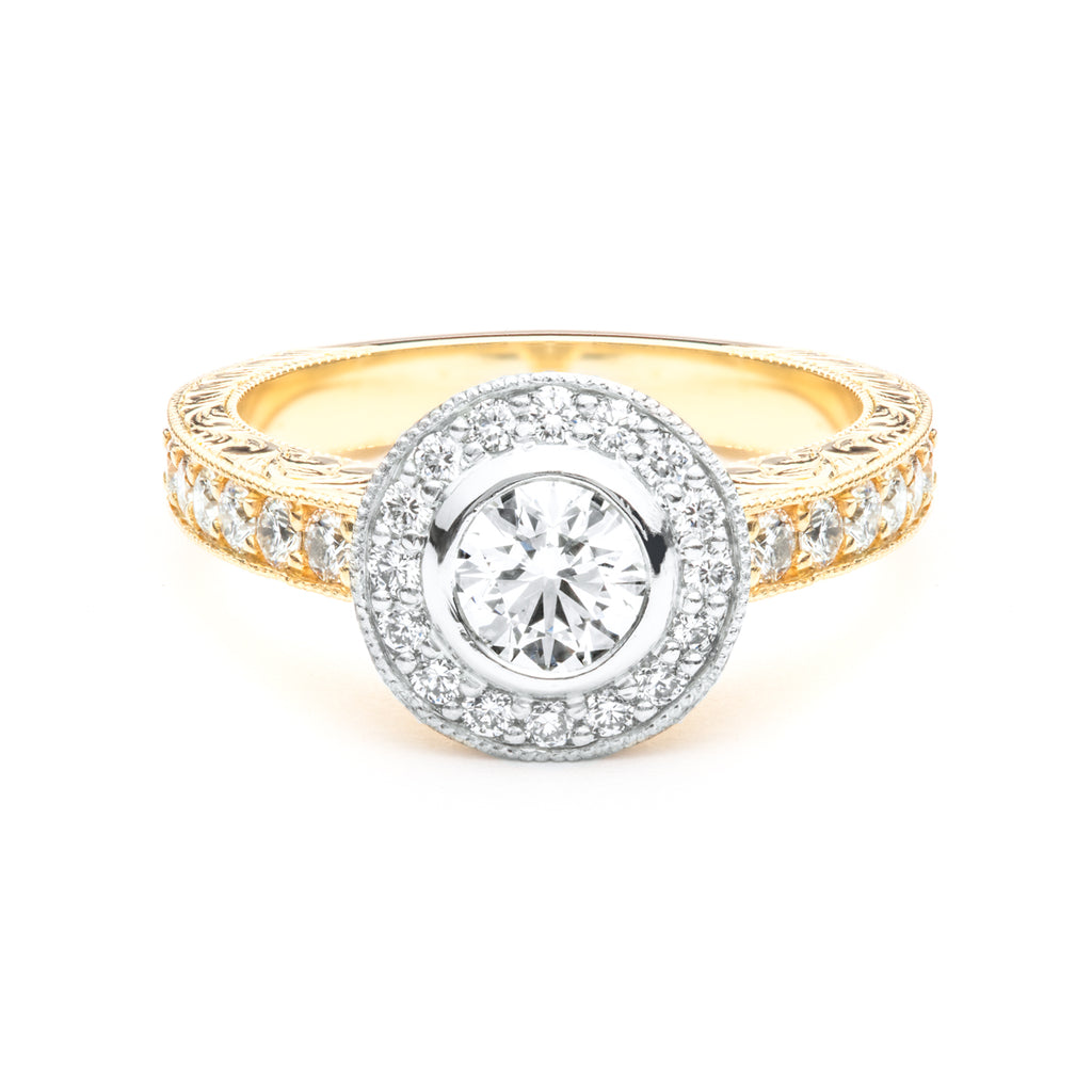 The Ester Hand Engraved Engagement Ring