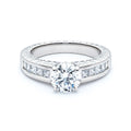 Hand Engraved Engagement Ring