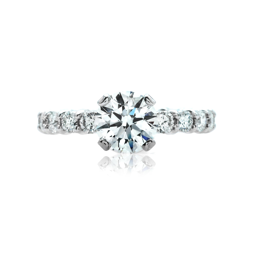 Shared Prong Diamond Eternity Engagement Ring
