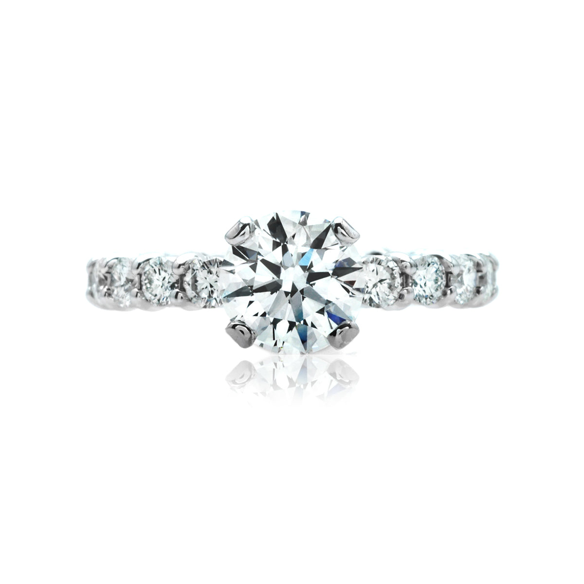 Shared Prong Diamond Eternity Engagement Ring