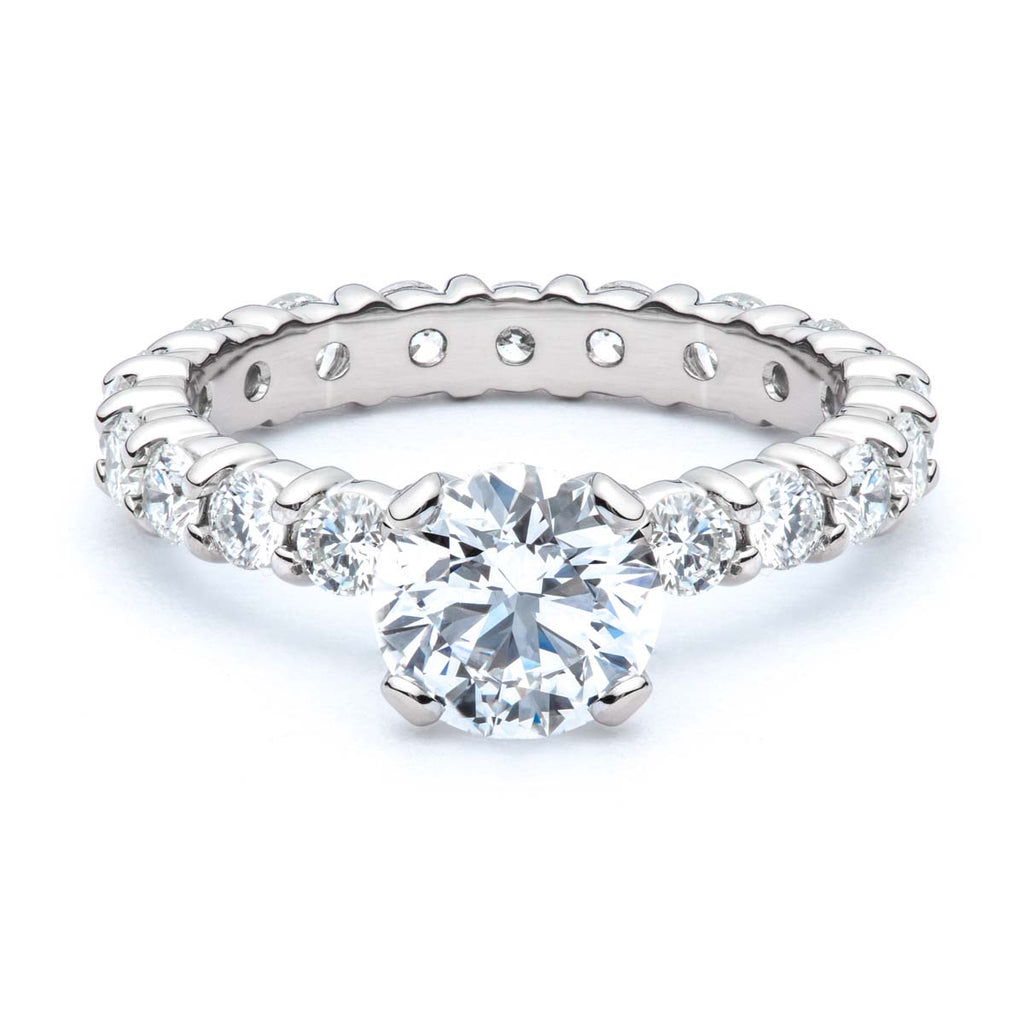 Shared Prong Diamond Eternity Engagement Ring
