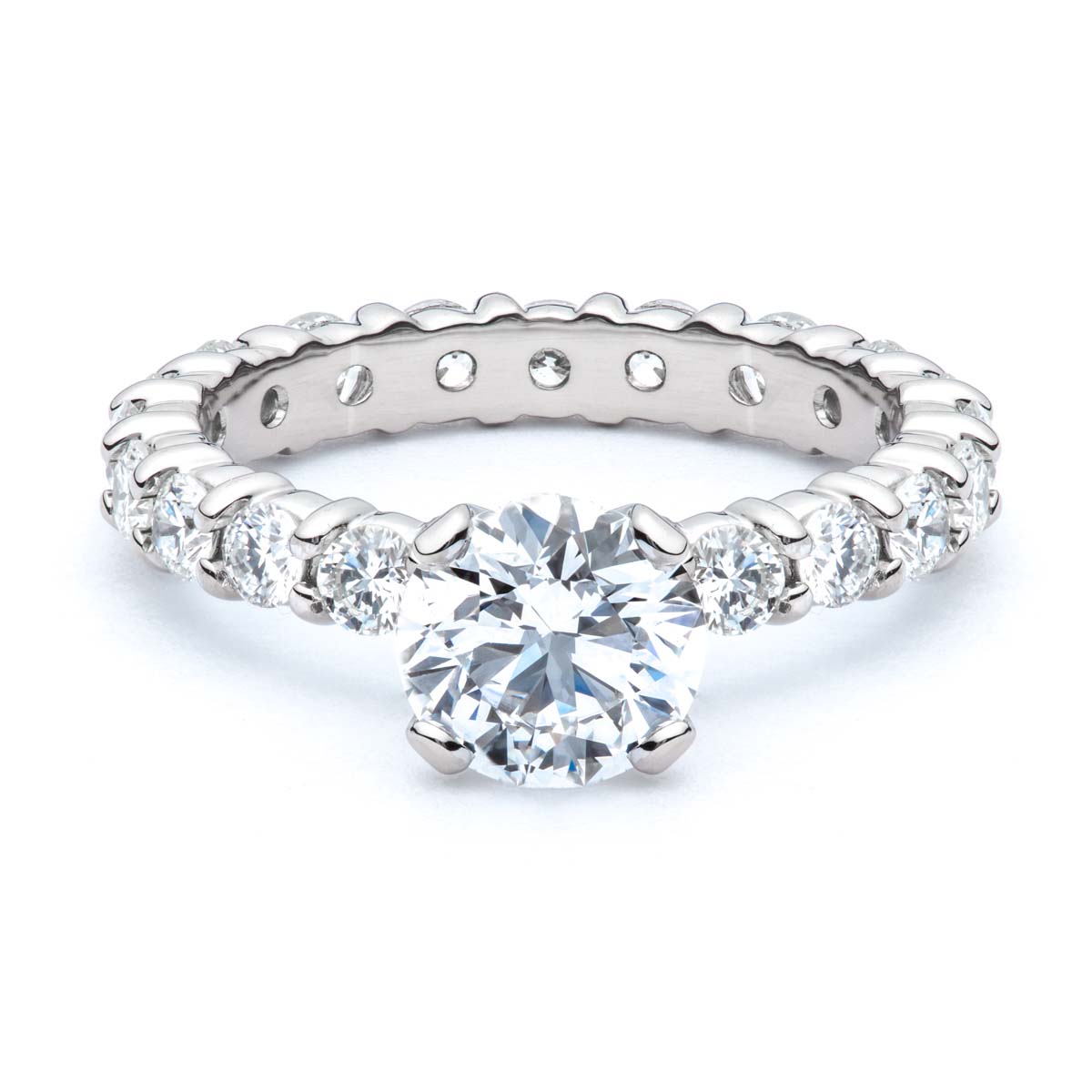Shared Prong Diamond Eternity Engagement Ring