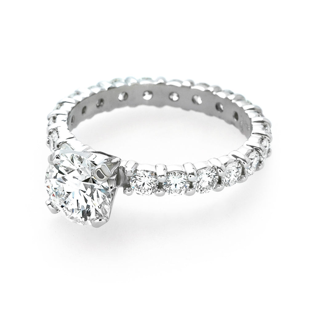 Shared Prong Diamond Eternity Engagement Ring