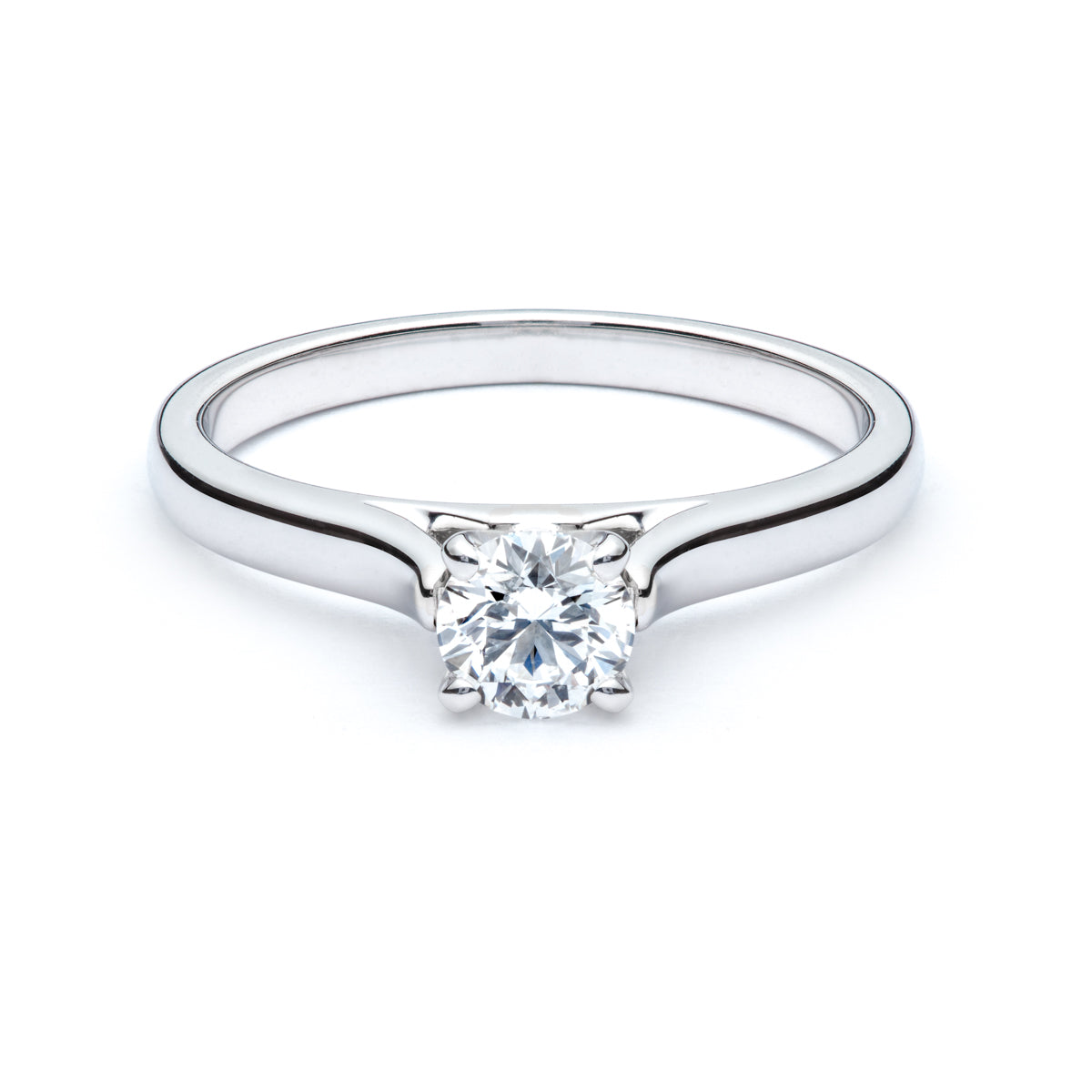 Cathedral Diamond Solitaire Engagement Ring