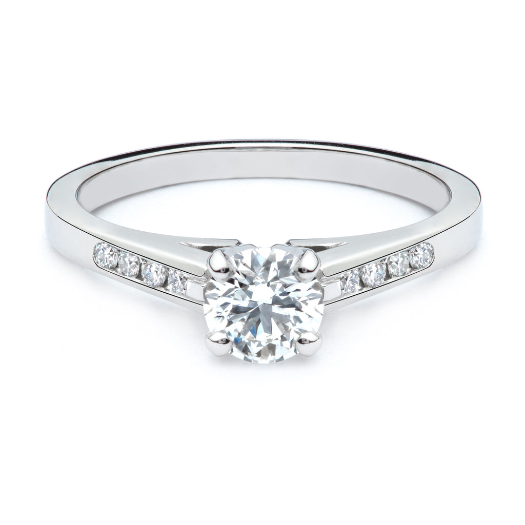 Channel Set Diamond Engagement Ring