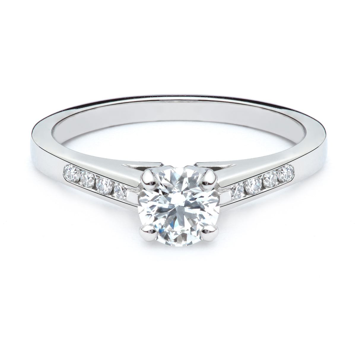 Channel Set Diamond Engagement Ring
