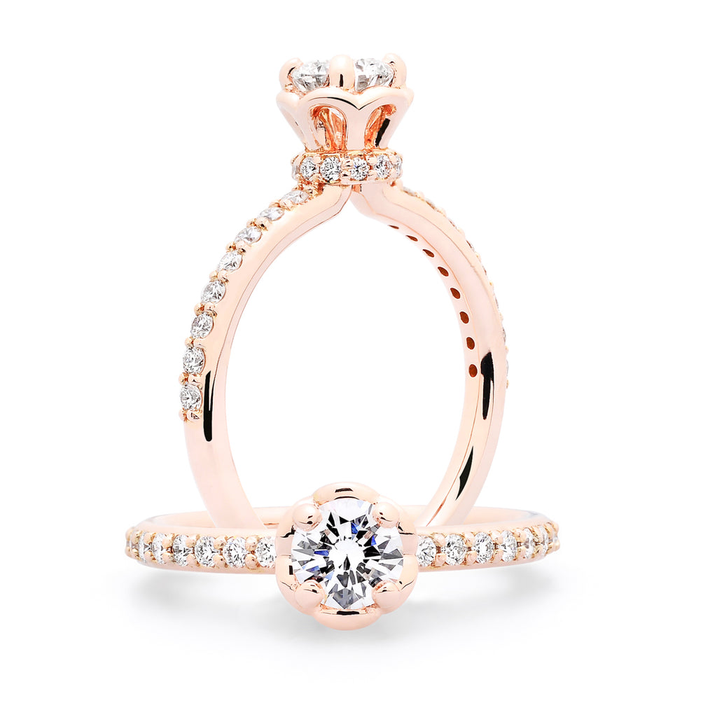 The Veronica Rose Gold Diamond Engagement Ring