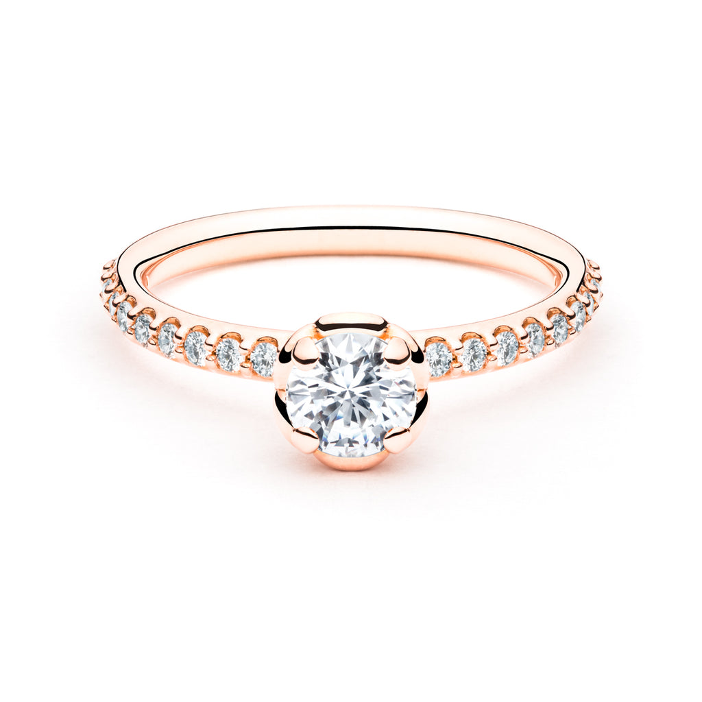 The Veronica Rose Gold Diamond Engagement Ring