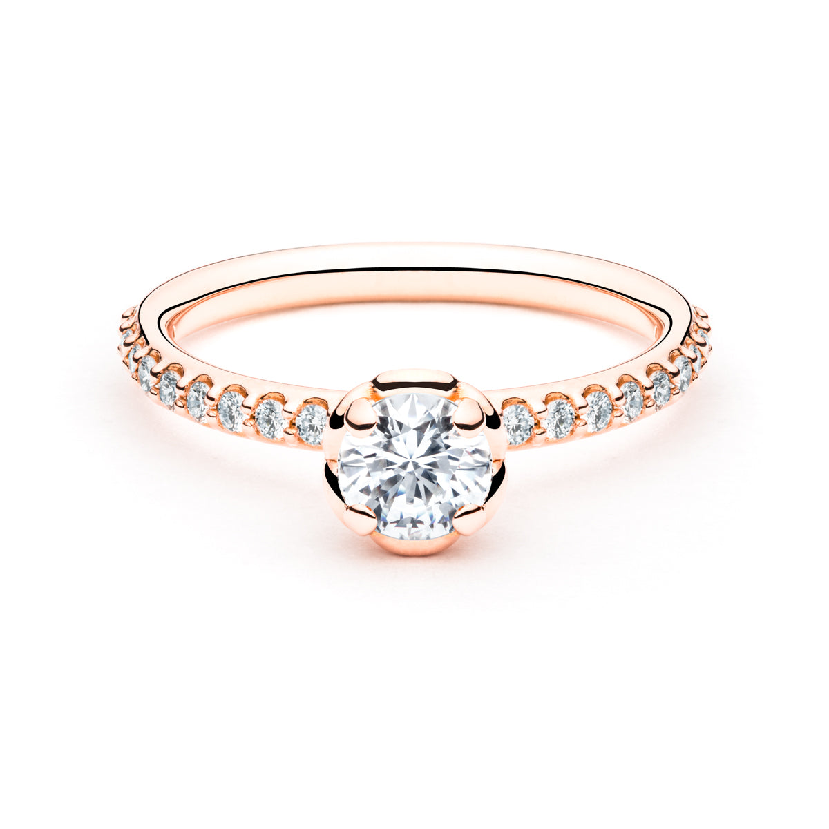 The Veronica Rose Gold Diamond Engagement Ring