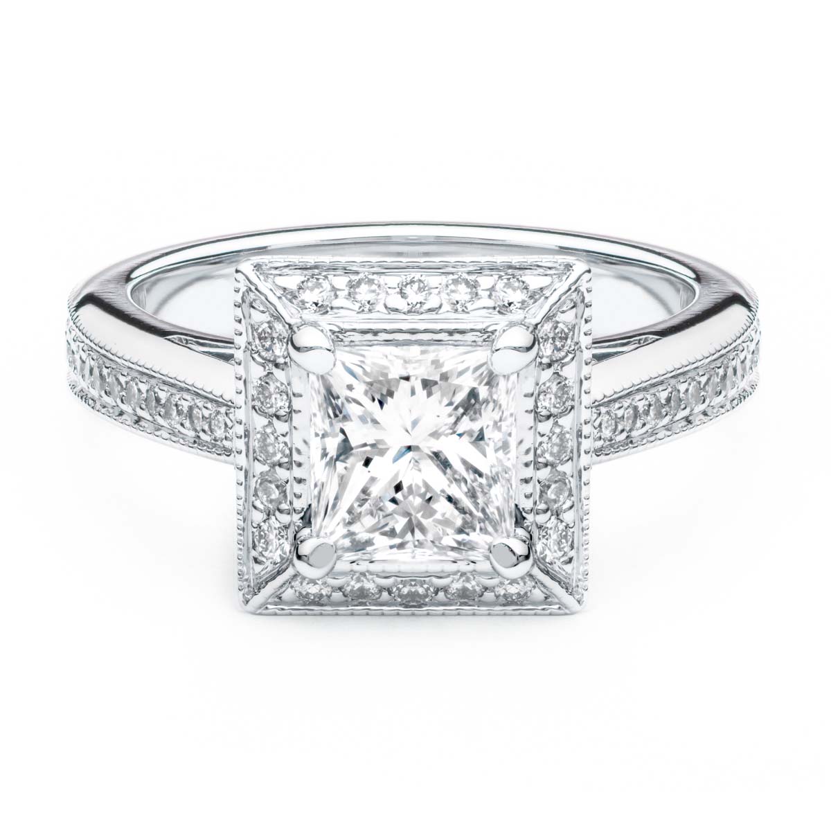 The Ester II Princess Cut Diamond Engagement Ring