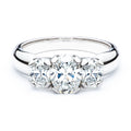 Past, Present, and Future Oval Diamond Ring