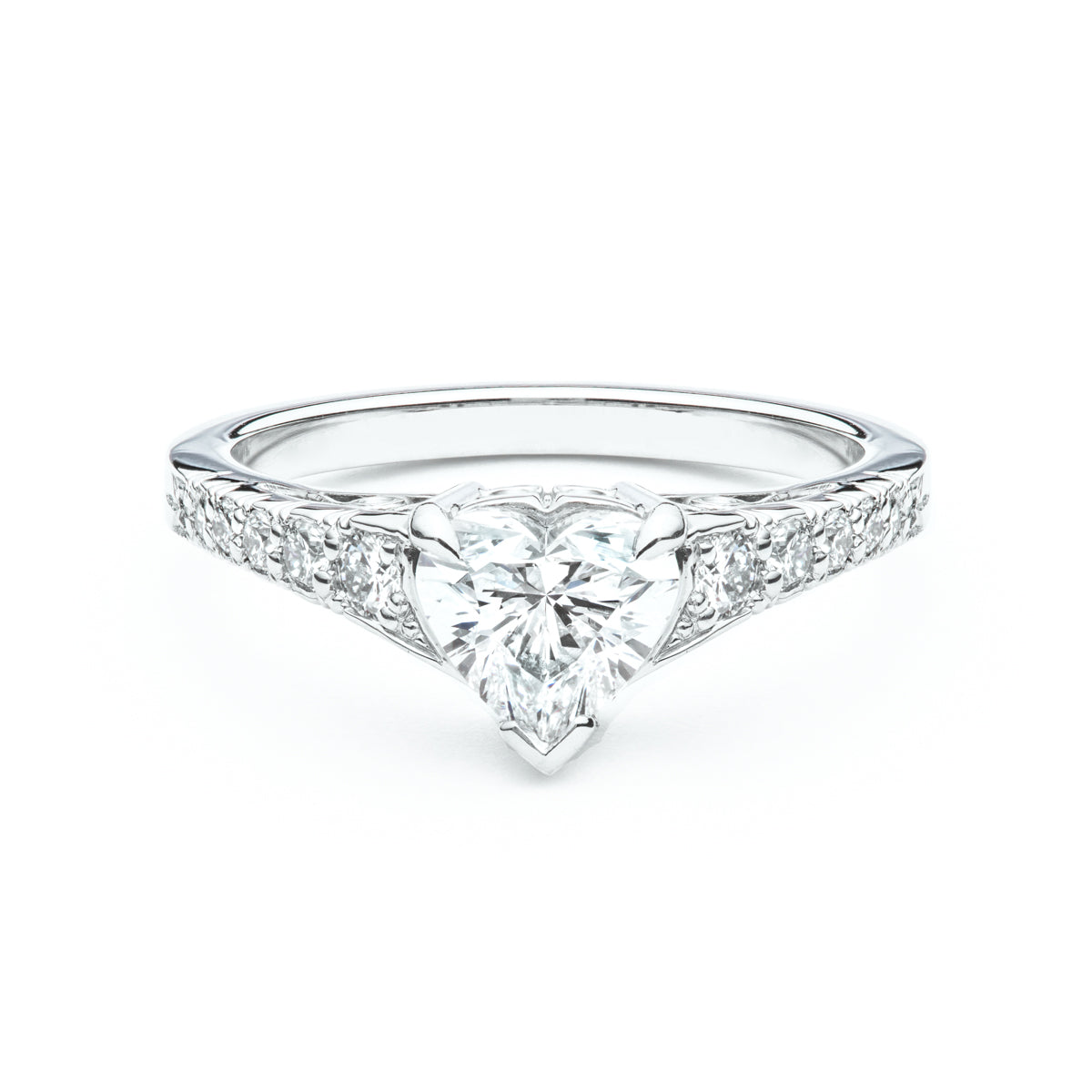 The Rebecca Heart Shaped Diamond Engagement Ring