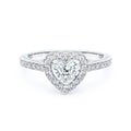 The Ella-Ann Heart Shaped Diamond Halo Engagement Ring