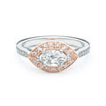 The Sophia Marquise Rose Gold Diamond Halo Engagement Ring