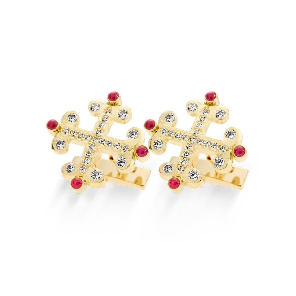 Vandy Diamond and Ruby Cufflinks