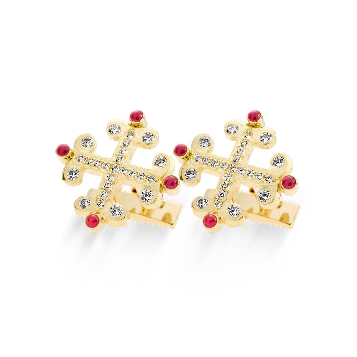 Vandy Diamond and Ruby Cufflinks