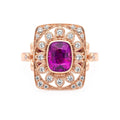 Rose Gold Pink Sapphire Ring