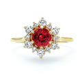 Yellow Gold Ruby and Diamond Ring