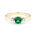 Tsavorite Garnet and Diamond Ring