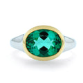 Oval Green Tourmaline Ring