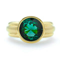 Round Green Tourmaline Ring