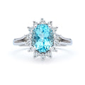 Aquamarine and Diamond Ring