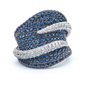 Sapphire and Diamond Pavé Ring