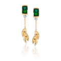Green Tourmaline Dangle Earrings